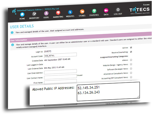 User public IP address blocking